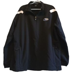 Holloway Men’s XL Eagles Mascot Booster Club Jacket Black White‎ Trim 1/4 Zip
